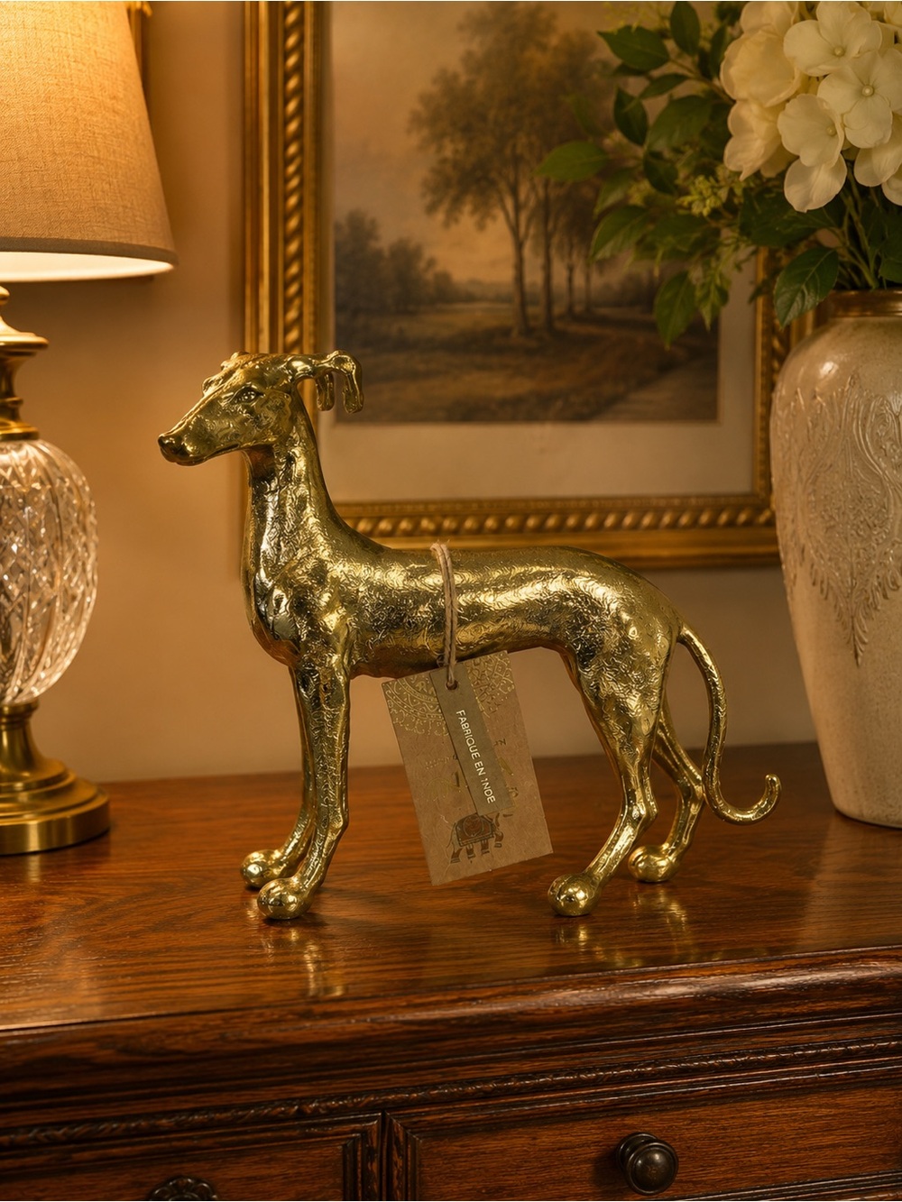 Gold Greyhound Figurine Decor